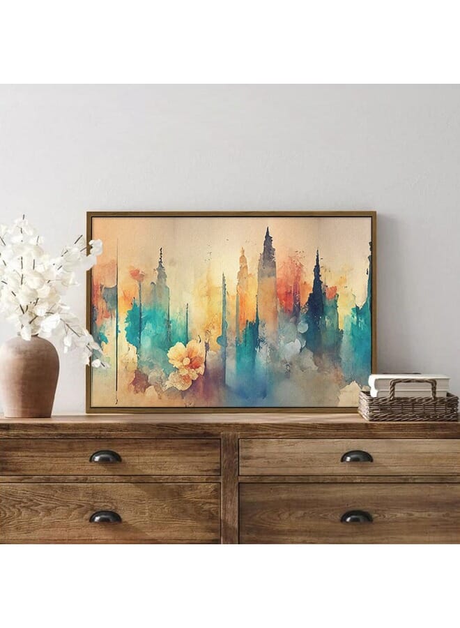 Home Gallery Abstract Art With Watercolor Stain Framed Wall Art - Image 4