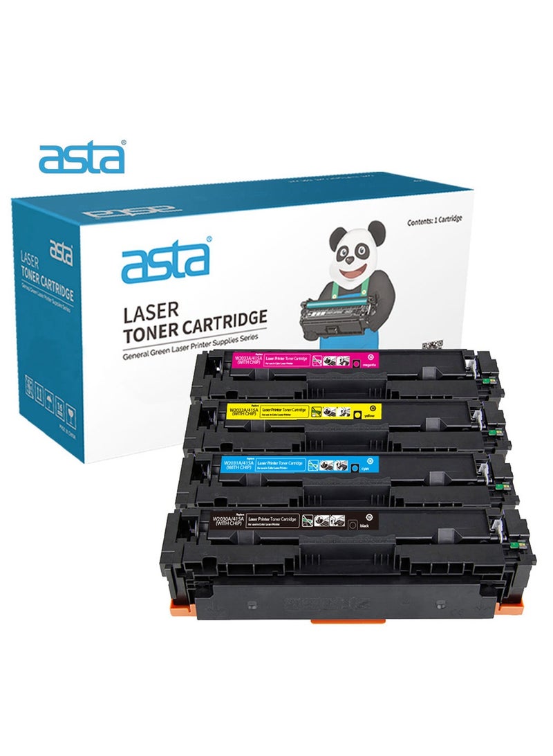 ASTA 479fdw Toner 415A W2030A W2031A W2032A W2033A With Chip Toner Cartridge Compatible For HP Color LaserJet Pro M454dn M454dw MFP M479fdw M479dw M479fnw M479 M479fdn Printer 415 2030 2031 2032 2033 - Image 1
