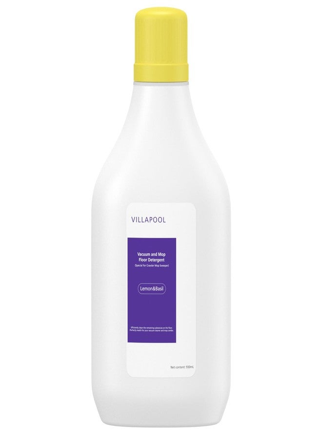 VILLAPOOL Floor Cleaning Solution Compatible with NARWAL Flow/Flow 2 Robot Vacuum and Mop Combo, Lemon & Basil Scented Low-Foam Formula Deep Cleaning Floor Cleaner, Safe for Pets & Kids, 930 mL - Image 1
