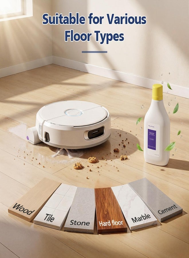 VILLAPOOL Floor Cleaning Solution Compatible with NARWAL Flow/Flow 2 Robot Vacuum and Mop Combo, Lemon & Basil Scented Low-Foam Formula Deep Cleaning Floor Cleaner, Safe for Pets & Kids, 930 mL - Image 4