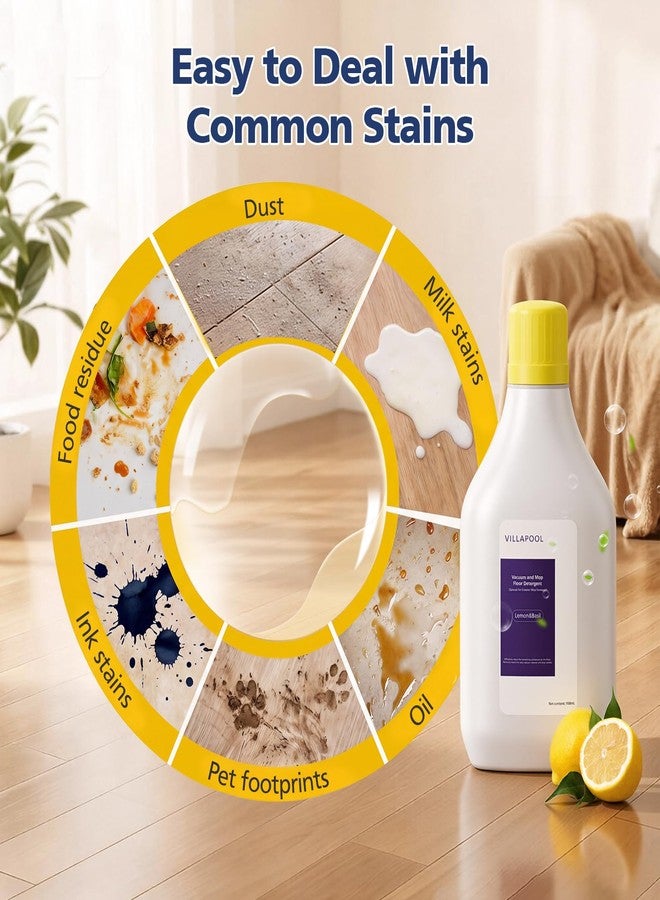 VILLAPOOL Floor Cleaning Solution Compatible with NARWAL Flow/Flow 2 Robot Vacuum and Mop Combo, Lemon & Basil Scented Low-Foam Formula Deep Cleaning Floor Cleaner, Safe for Pets & Kids, 930 mL - Image 5