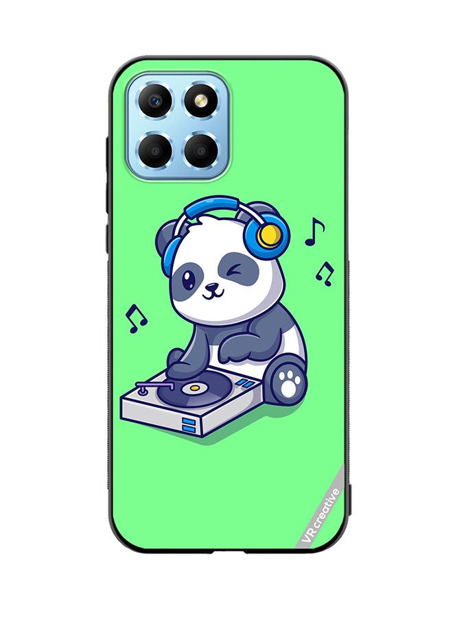 VR CREATIVE Protective Case Cover For Honor X8 5G Panda Playing Music Design Multicolour - Image 1