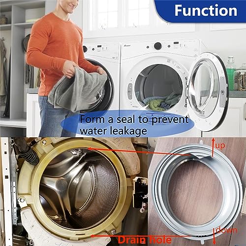 Vanesa W10290499 Wfw9050xw00 WPW10381562 Washer Door Bellow Compatible with whirlpool/Inglis/maytag/amana Washing Machine Door Boot Replacement for W10381562 wfw9250ww01 WFW9150WW00 MHWE200XW00 NFW7300WW00 - Image 2