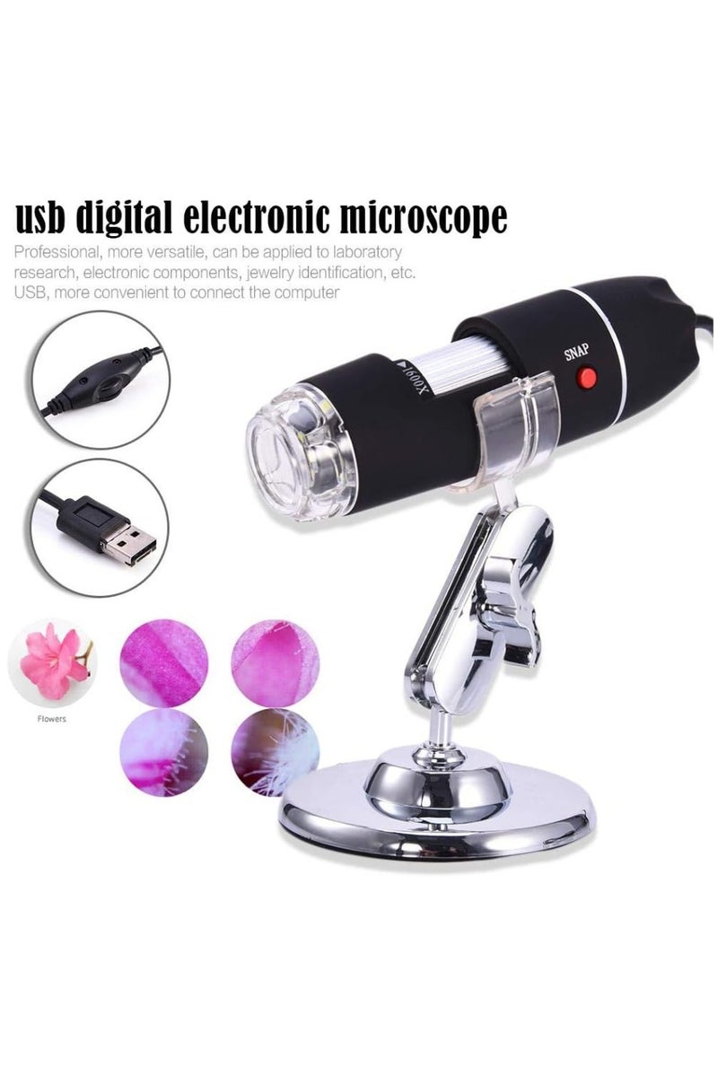 Generic High Precision Microscope (Peak Vision) LED Light Intensity Control USB Powered Computer Tablet Mobile Phone - Metal Stand - Image 2