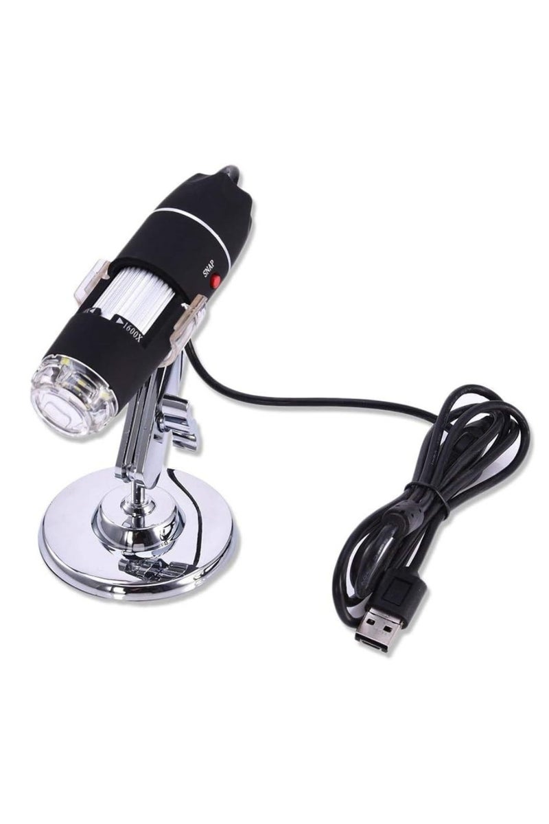 Generic High Precision Microscope (Peak Vision) LED Light Intensity Control USB Powered Computer Tablet Mobile Phone - Metal Stand - Image 1