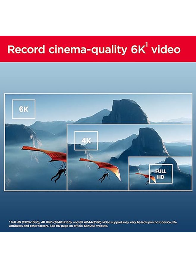 سانديسك 128GB Extreme PRO SDXC UHS-II Memory Card - C10, U3, V60, 6K, 4K UHD, SD Card - SDSDXEP-128G-GN4IN - Image 2
