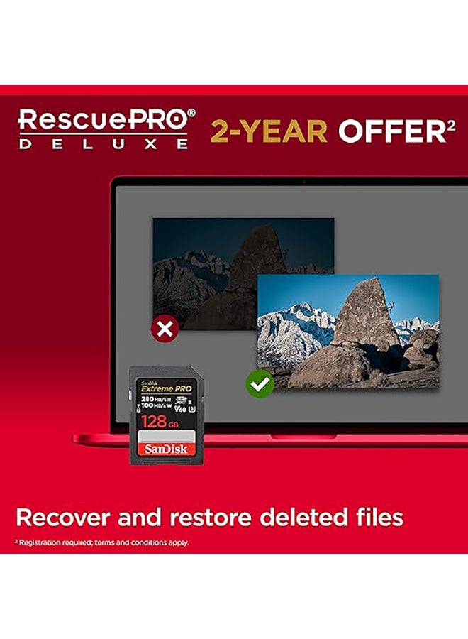 سانديسك 128GB Extreme PRO SDXC UHS-II Memory Card - C10, U3, V60, 6K, 4K UHD, SD Card - SDSDXEP-128G-GN4IN - Image 5