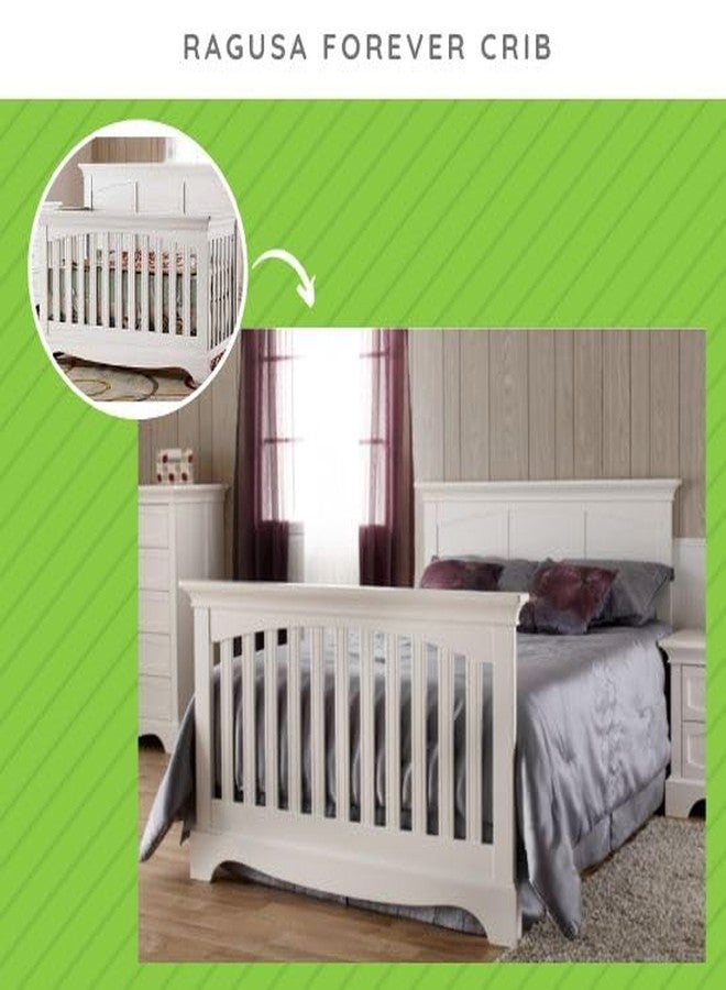 CC KITS Full-Size Conversion Kit Bed Rails #1216 for Pali Convertible Cribs - Solid Wood Rail - Toddler and Adult Bed Rail for Full-Size Beds - Essential Nursery & Baby Furniture (Vintage White) - Image 4