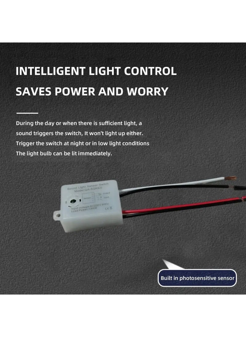 SOLDOUT - 220V Module Sound Sensor Switch Detector Auto On Off Lights Switch for Corridor Bath Warehouse Stair Switches - Image 1