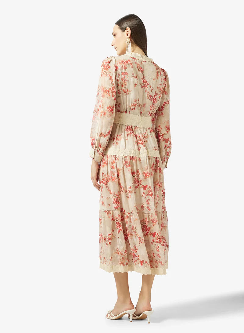 Khizana Printed Teired Dress