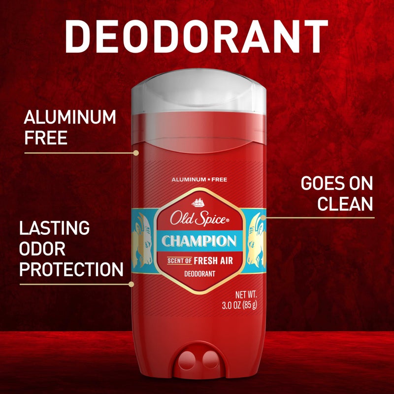 Old Spice Aluminum Free Deodorant for Men, 24/7 Odor Protection, 24/7 Freshness & Lasting Scent, Champion with Fresh Scent, 3.0 oz (Pack of 3) - Image 2