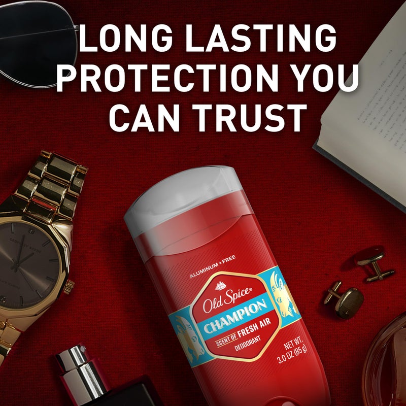 Old Spice Aluminum Free Deodorant for Men, 24/7 Odor Protection, 24/7 Freshness & Lasting Scent, Champion with Fresh Scent, 3.0 oz (Pack of 3) - Image 5