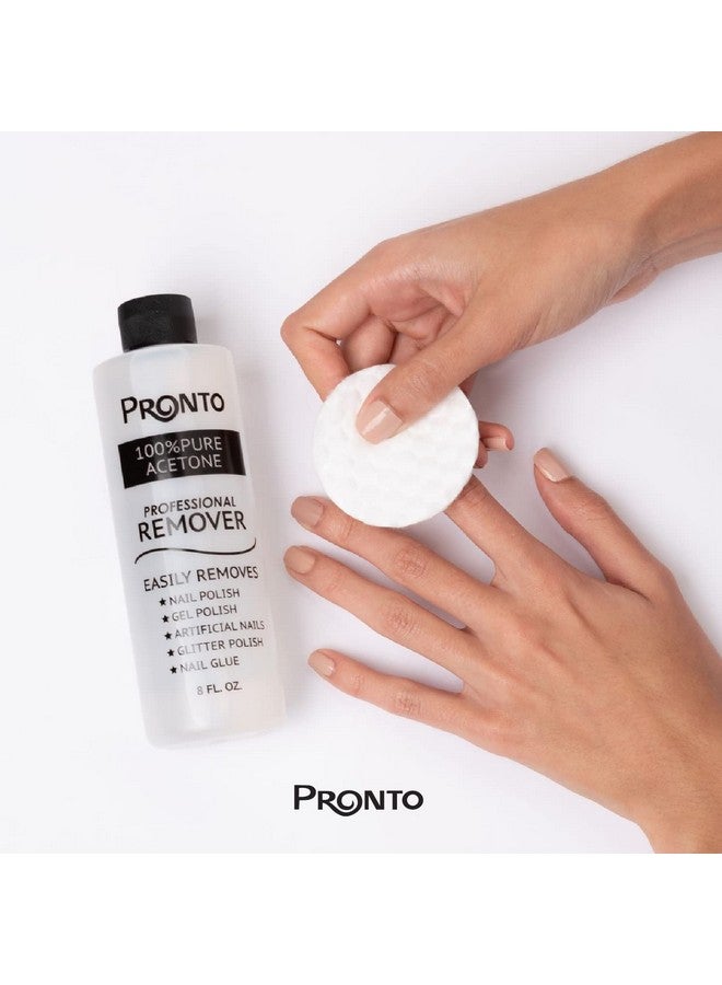 PRONTO 100% Acetone Gel Nail Polish Remover For Nails Acetone Nail Polish Remover & Gel Remover For Nails Glue Gel Acrylic & Dip 8 Fl Oz (Pack Of 2) - Image 3