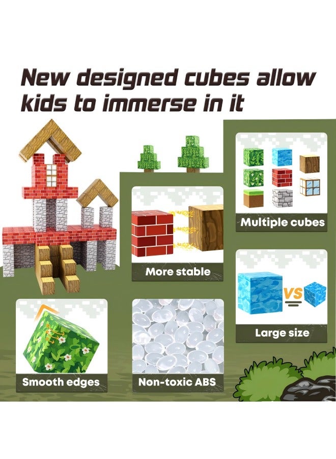 Ceamere 100PCS Magnetic Blocks - Magnetic Building Blocks Cubes, Magnetic Tiles Kids Build Cubes, 2025 Upgraded STEM Game Toys, Birthday Gifts for Boys and Girls Age 3+ Years Old, 2cm Magnetic Cubes, Classroom Construction Toys - Image 4