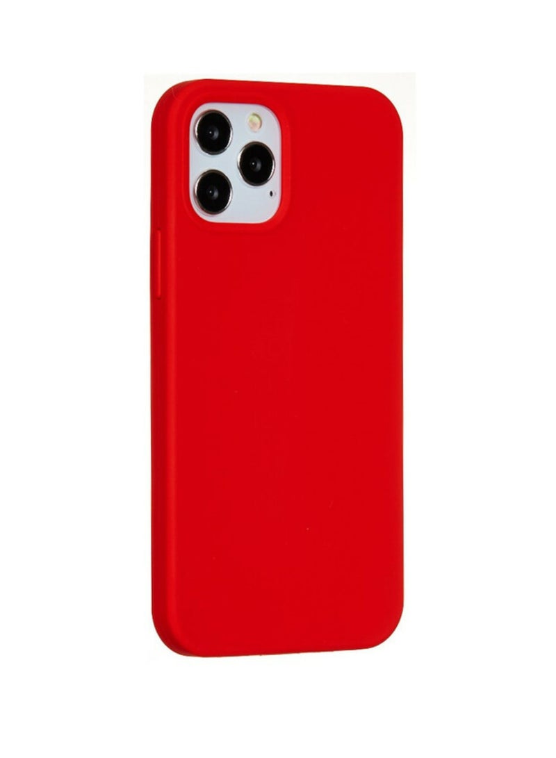 أكسسور  جراب iPhone 12 Pro Max مقاس 6.7 بوصة - غطاء سيليكون أحمر ناعم الملمس مقاوم للصدمات، نحيف، مقاوم للخدش، جراب حماية متين لهاتف Apple iPhone 12 Pro Max - Image 1