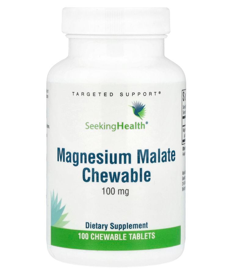 Seeking Health Magnesium Malate Chewable 100 mg 100 Chewable Tablets