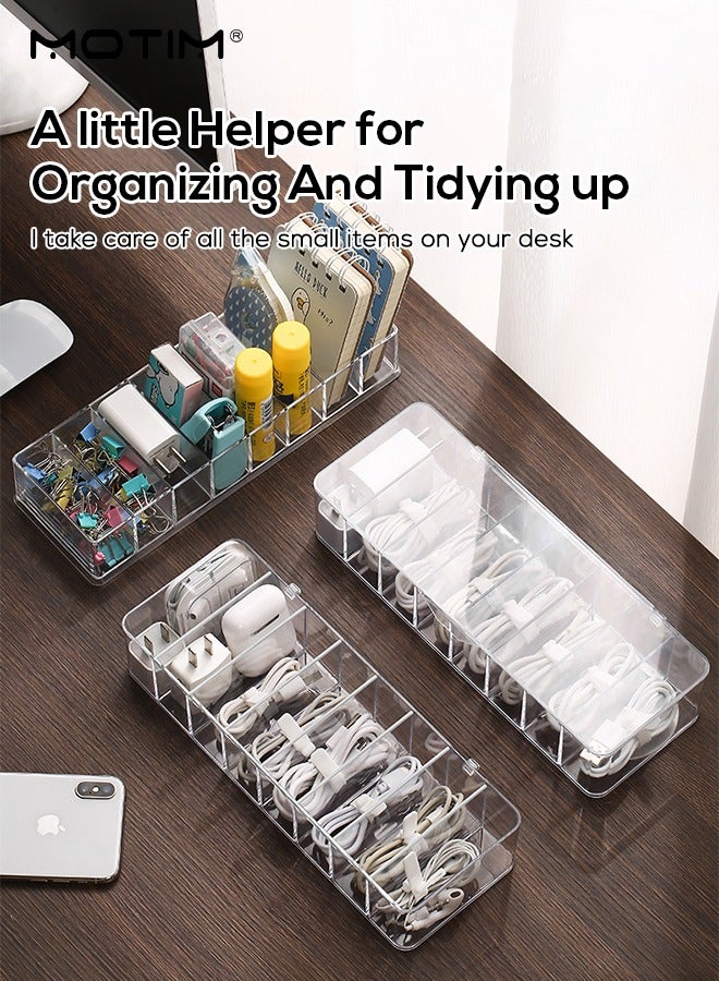 موتيم صندوق إدارة الكابلات الإلكترونية المكتبي، منظم كابلات الشاحن، منظم إدارة شاحن MacBook، الكابلات، بنك الطاقة، القرص الصلب، والمزيد، مثالي للمكتب والمنزل - Image 5
