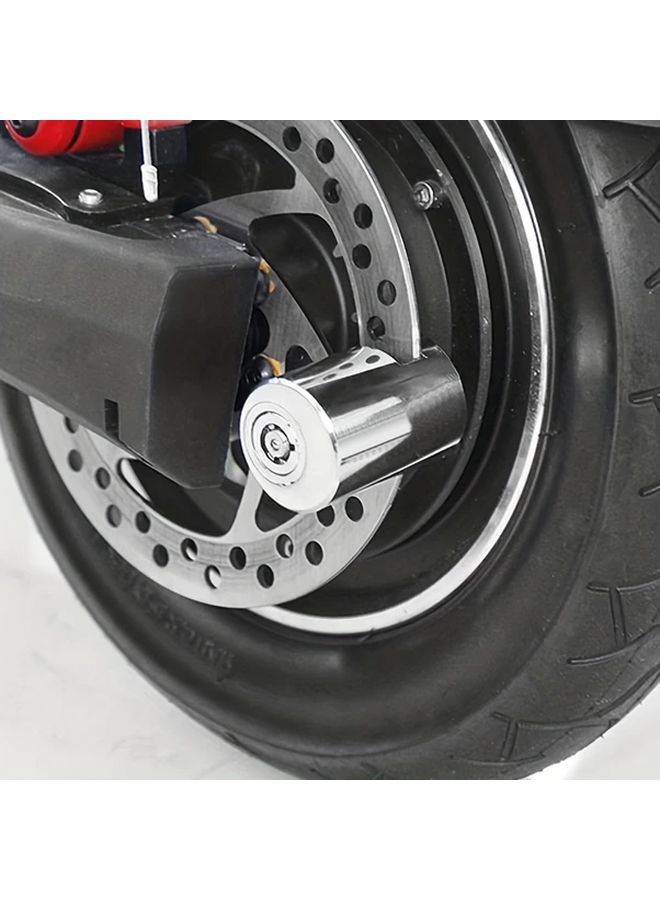 قفل قرص الفرامل الثقيل فضي عالي الأمان لمكافحة سرقة الدراجة الهوائية والدراجة النارية - Image 3