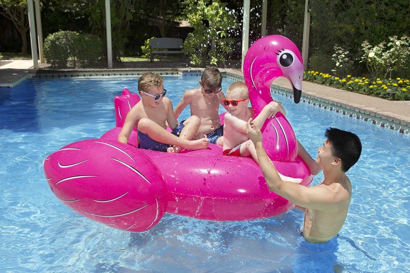 Poolmaster Jumbo Swimming Pool Float Rider, Flamingo - Image 2