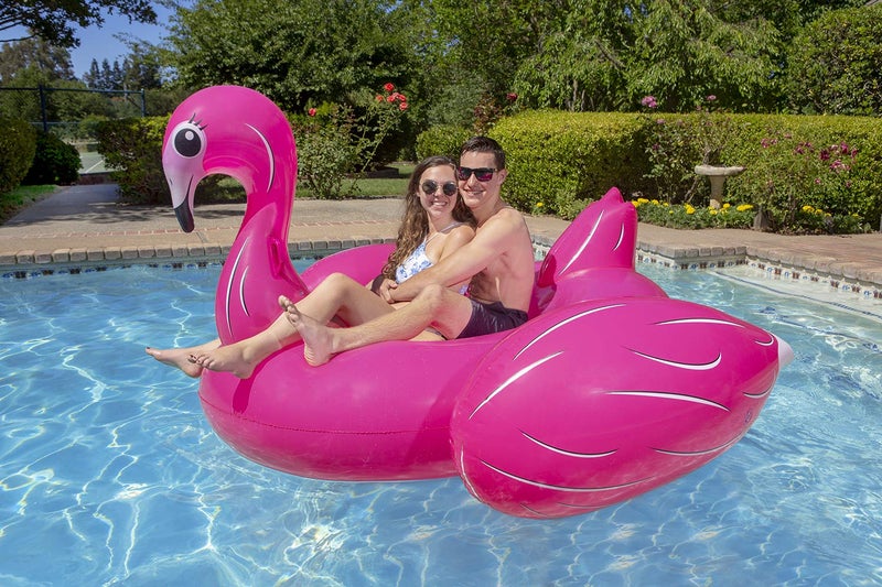 Poolmaster Jumbo Swimming Pool Float Rider, Flamingo - Image 3