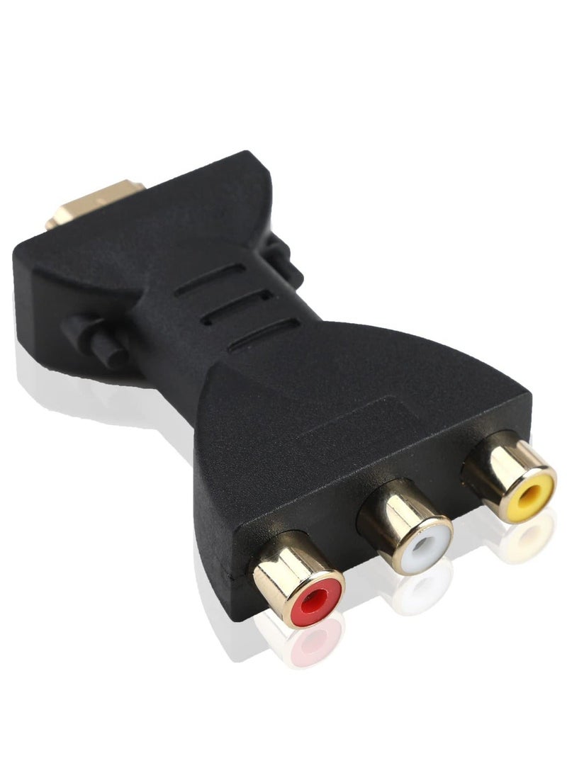 HDMI to AV Converter HDMI to 3RGA Audio Video Adapter HDMI to RCA Composite Converter Adapter Compatible with Roku Stick Support NTSC 1080P 720P for Apple TV PC Laptop Xbox DVD 2Pack - Image 2