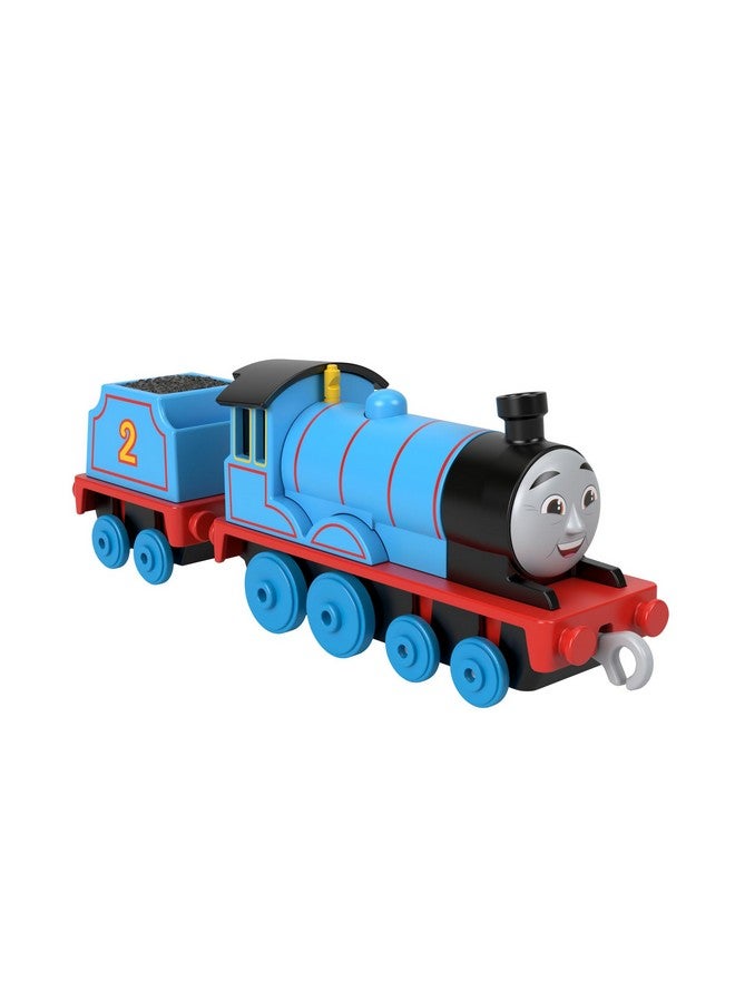 Thomas & Friends Fisher-Price Locomotive Edward, Blue Toy Train with 1 Cargo Wagon and Connectors, Compatible with Track Tracks, Toy Gift for Boys and Girls +3 Years, HTN29 - Image 1
