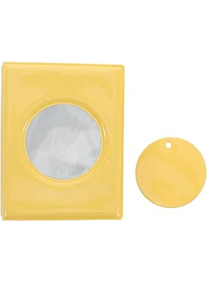 Yellow 3 Inch Hollow Heart Photo Album Binder For Kpop Photocard Storage And Collectible Cards - Image 1