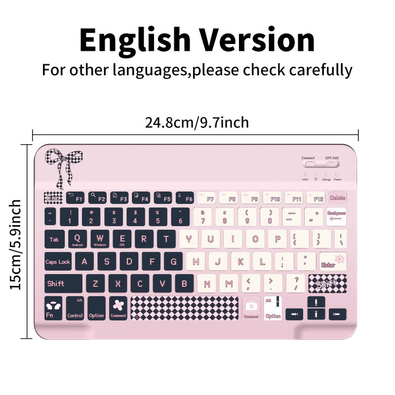 Black Compatible Case for iPad 5th 6th Gen with Detachable Keyboard and Pencil Holder - Image 2