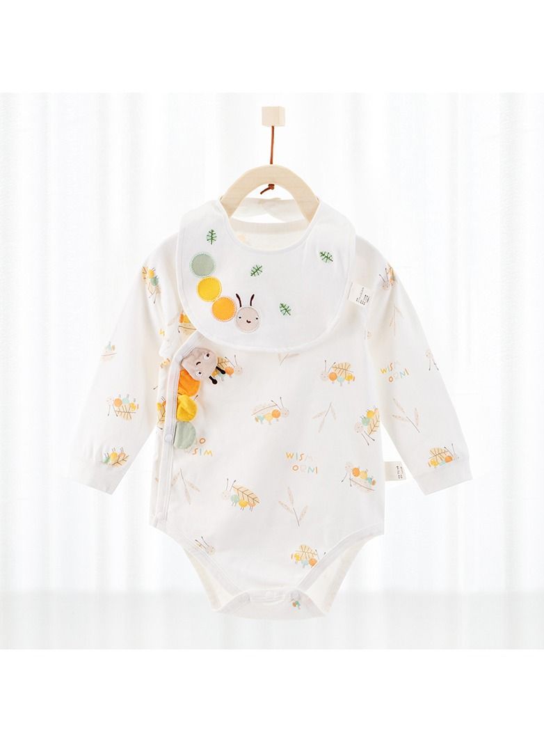 Loquat Baby Cotton Long-sleeved Comfort Jumpsuit With Bib 