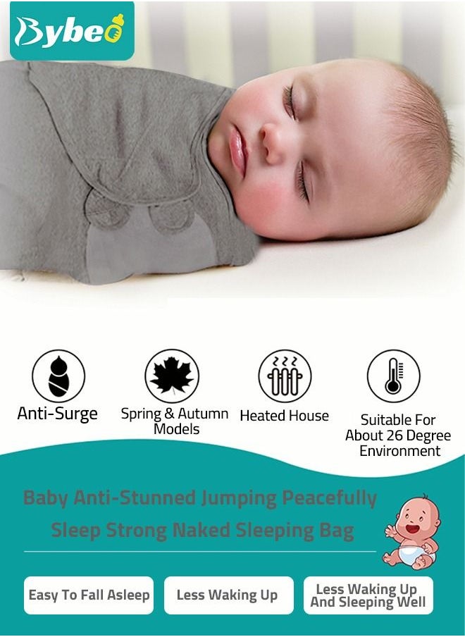 Bybeo - 6 PCS Baby Swaddle Blanket Wrap Cap Set Newborn Infant Sleep Sack With Caps 100% Breathable Cotton 0-4 Month - Image 1