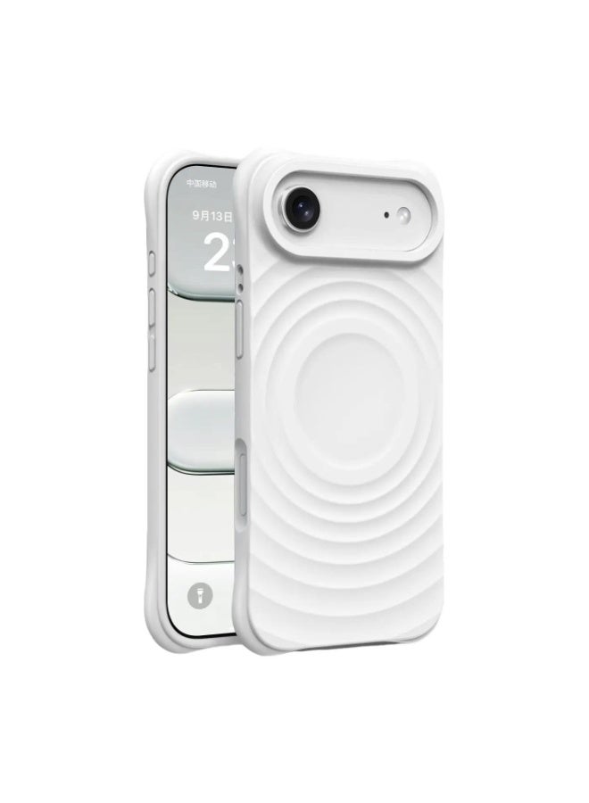 Liquid Silicone Magnetic 3D Ripple Phone Case for Apple iPhone 17 Air, Full Coverage, Shockproof - Image 1