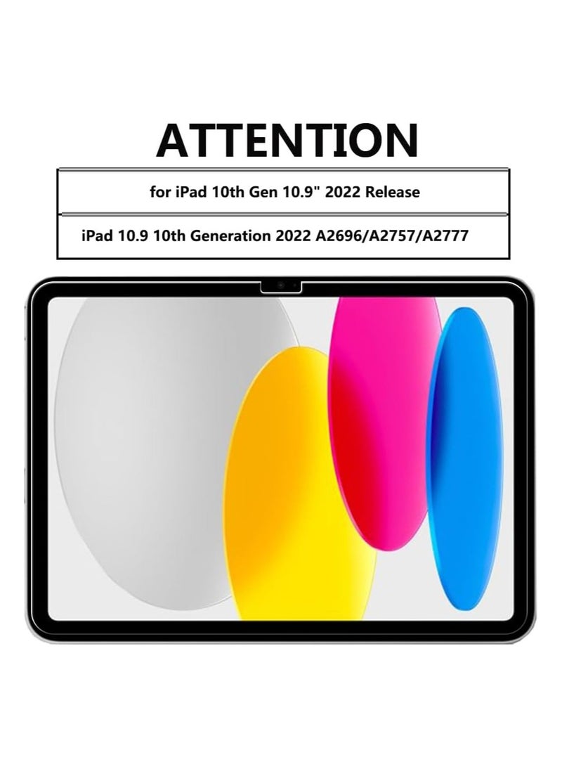 [1 Pack] Screen Protector for iPad 10.9 10th Generation 2022 A2696/A2757/A2777,Tempered Glass Film Guard for iPad 10th Gen 10.9" 2022 Release  - Image 2