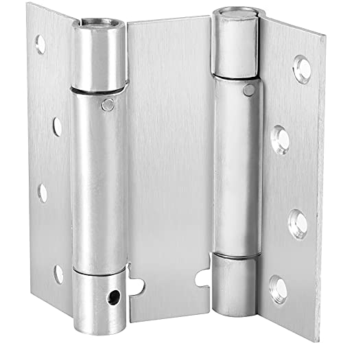 HOIGON 2 Pairs 4 Inch Double Action Spring Door Hinges, Heavy Duty Ball Bearing Self Closing Stainless Steel Double Action Spring Hinges with Screws and Adjusting Pin for Cafes, Bars, Saloons - Image 3
