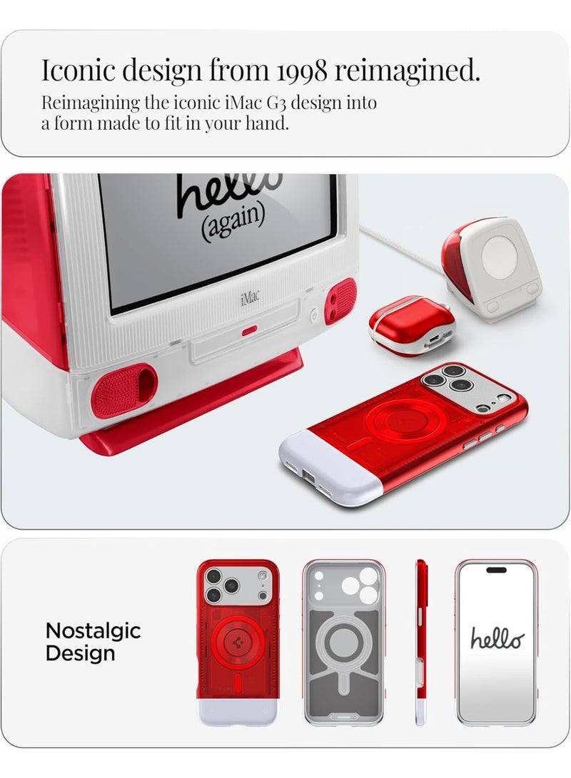 Spigen Classic C1 MagFit for iPhone 17 Pro MAX Case Cover with MagSafe & Extreme Protection Tech - Ruby - Image 3