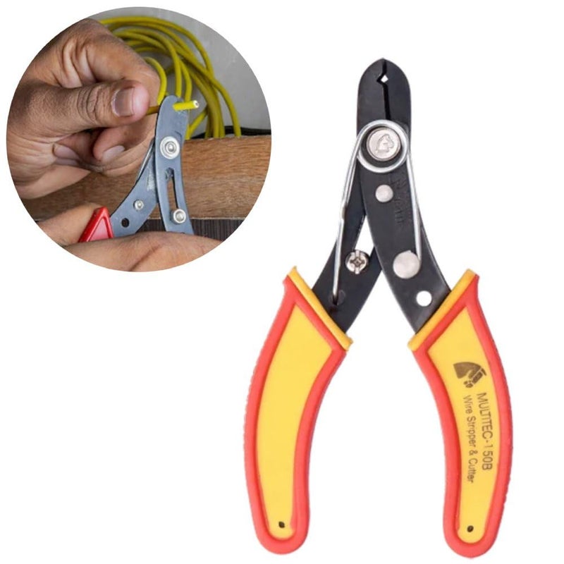 GILHOT ® 150B آلة إزالة العزل والقطع – أداة كهربائية دقيقة لإزالة العزل وقطع الأسلاك والكابلات والخطوط المحورية (عبوة من 2) - Image 2