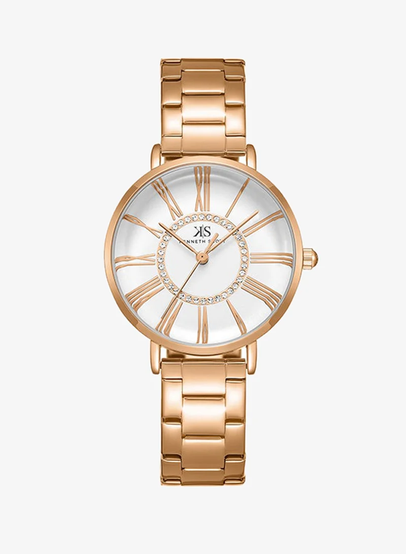 Kenneth Scott Kenneth Scott Women's White Dial Analog Watch - K23536-RBKW