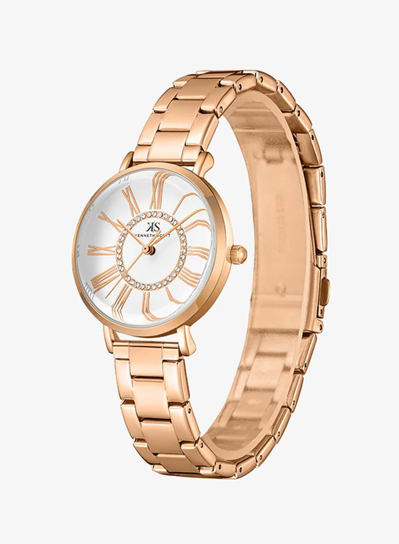 Kenneth Scott Kenneth Scott Women's White Dial Analog Watch - K23536-RBKW