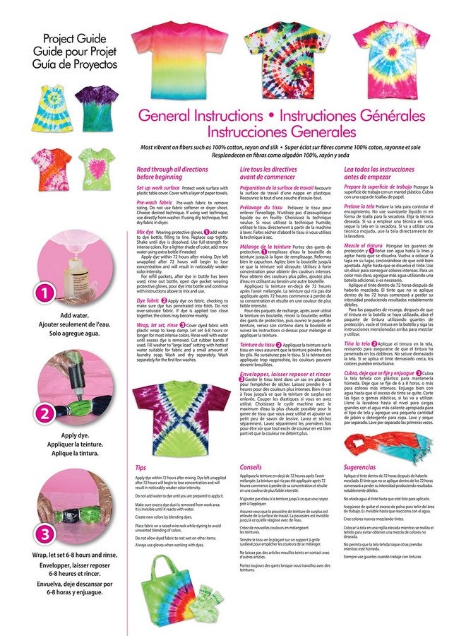 Tulip طقم صبغ قوس قزح من توليب بخطوة واحدة 5 ألوان نيون - Image 4