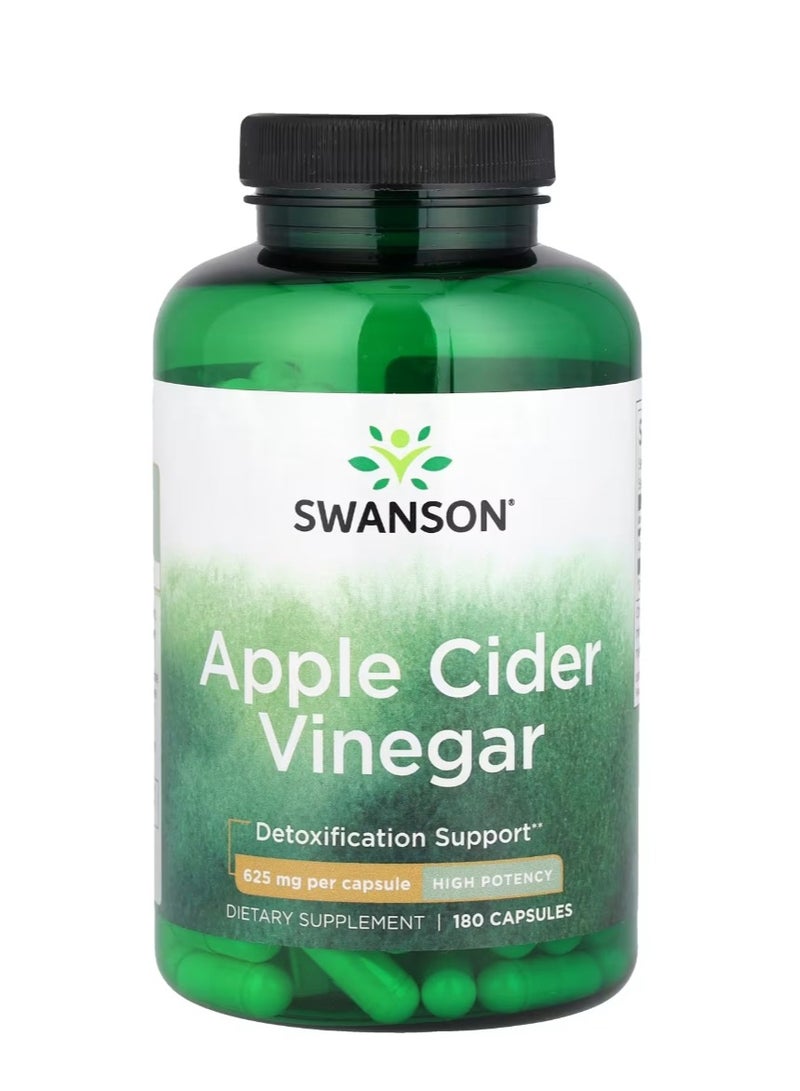 سوانسون خل التفاح عالي الفعالية 625 ملجم 180 كبسولة - Image 1