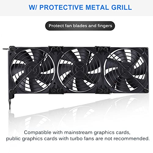 GDSTIME Graphic Card Fans, PCI Slot 3 x 90mm 92mm Fans, Graphics Card Cooler, Video Card VGA Cooler - Image 3