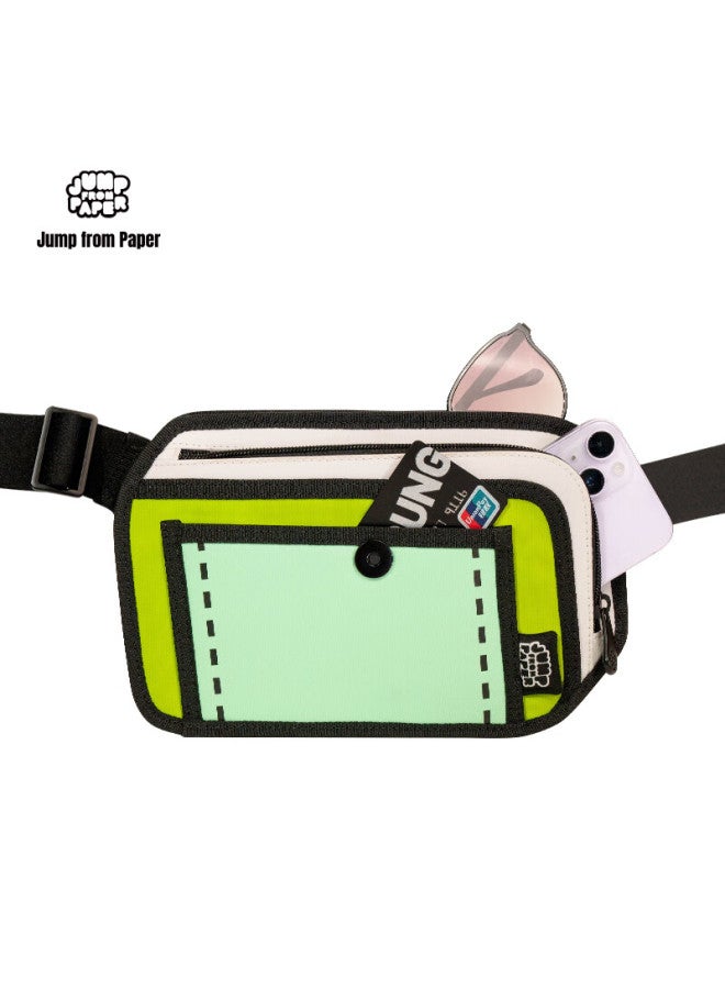 Jumpfrompaper [new Year Gift] Chest Bag, Crossbody Bag, Sports Cycling Bag, Shoulder Bag, Gift For Christmas, Grass Gree - Image 2