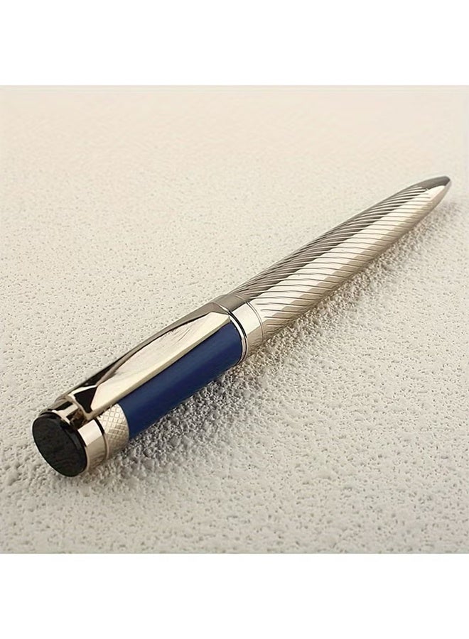 جيفت قلم حبر جاف كلاسيكي فاخر، قلم توقيع معدني أنيق، قابل لإعادة التعبئة، متين، مريح، مناسب للكتابة اليومية، العمل المكتبي، اجتماعات العمل، هدايا توقيع، مثالي، إكسسوار كتابة للمحترفين، الرجال والنساء. - Image 3