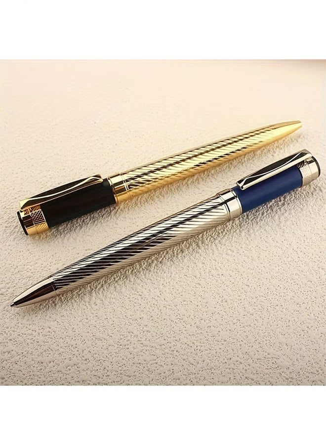 جيفت قلم حبر جاف كلاسيكي فاخر، قلم توقيع معدني أنيق، قابل لإعادة التعبئة، متين، مريح، مناسب للكتابة اليومية، العمل المكتبي، اجتماعات العمل، هدايا توقيع، مثالي، إكسسوار كتابة للمحترفين، الرجال والنساء. - Image 5