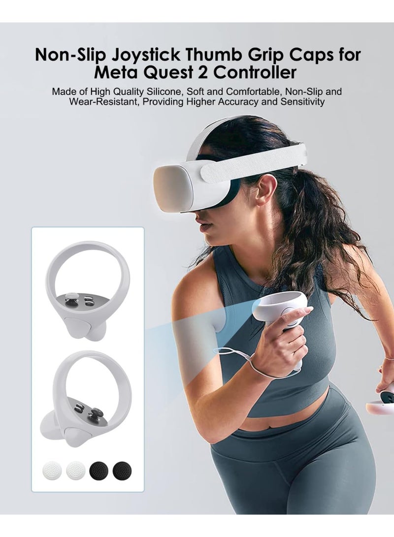 يلا جوي طقم استبدال عصا التحكم لجهاز تحكم Oculus Quest 2، ملحقات لجهاز تحكم Oculus Quest 2 وجهاز تحكم Meta Quest 3، مع عصي تحكم، مفك براغي، ملقط وأداة فك (11 في 1) - Image 5
