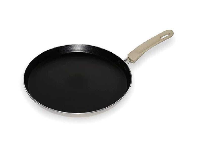 Grofly 24 cm Non-Stick Multipurpose Tava | Pizza Cake Pan | 2-Way Non-Stick Coating, Dosa Tawa Induction Base with Detachable Handle, Frying Pan for Omelette - Image 1