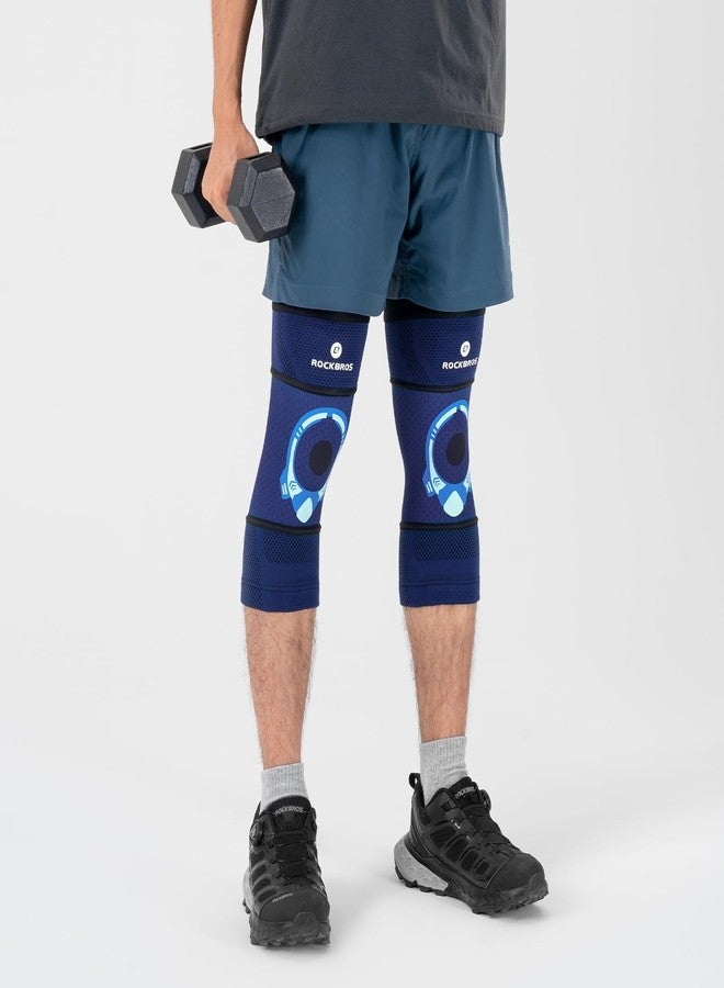 ROCKBROS Compression Knee Brace for Men and Women 2-Pack Knee Support Compression Sleeve for Cycling Running Workout Sport - Image 4