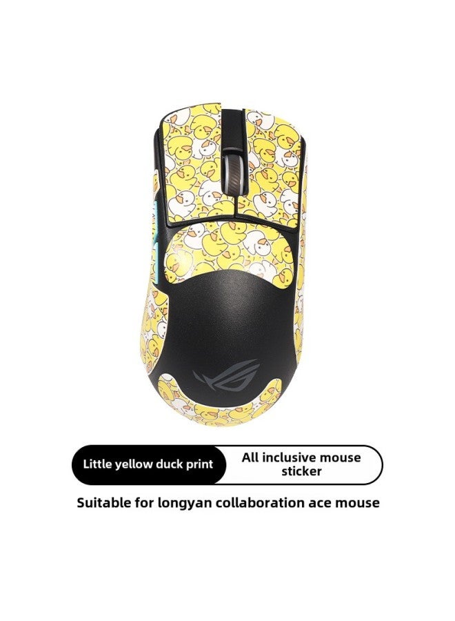 For ASUS ROG Mouse Sticker Player Country Dragon Scale ACE Sticker X AimLab Anti-slip Sticker Anti-sweat Sticker-Color:Small Yellow Duck Anti-skid Sticker 1 ]  - Image 1