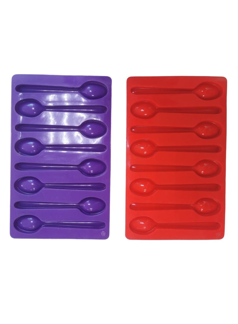 asmat Spoon-Shaped Silicone Candy Mold – Food Grade Non-Stick Flexible Baking Molds for Chocolate, Edible Spoons, Jelly, Ice Cubes, Cake Decoration – Reusable Heat Resistant DIY Kitchen Mold for Kids & Adults - Image 2