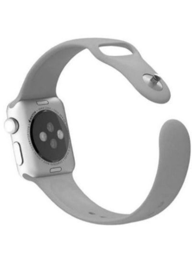 Replacement Watchband For Apple Watch Series 7 45mm / 6 / SE / 5 / 4 44mm / 3 / 2 / 1 42mm Grey - Image 2