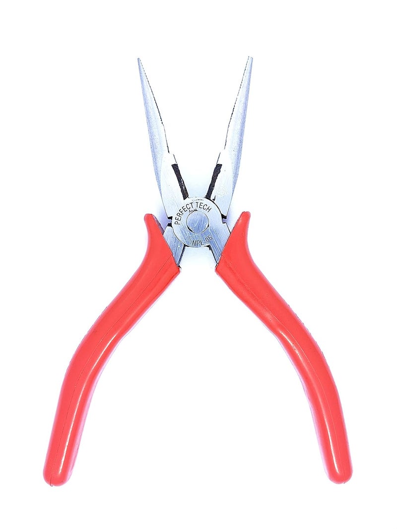 PERFECT TECH Combo 2 pcs Combination Cutting Plier 8 Inch | 6 Inch Long Nose Plier | Anti-Rust Properties For Gripping | Pliers Home Tool Kit | Holding & Cutting Wires| Hardware Tools (Silver & Red) - Image 5
